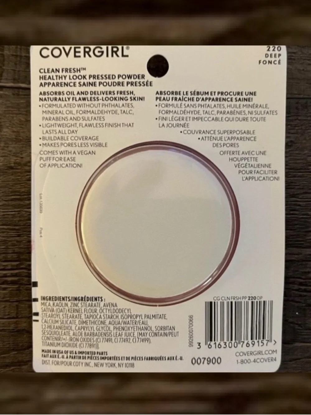 💞 New COVERGIRL Clean Fresh Pressed Powder - Deep Fonce
